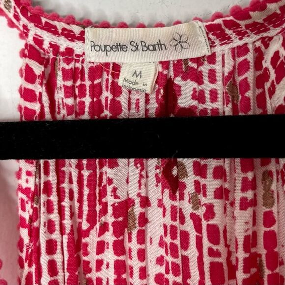 Sz M Poupette St Barth Pink Bety Mini Ruffle Dress Floral Poupette St. Barth - Picture 8 of 8